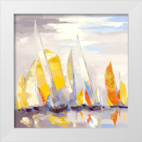 Rondinara White Modern Wood Framed Art Print by Mauviel, Laurence