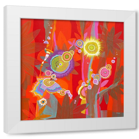 Pop Art II White Modern Wood Framed Art Print by Moune, Pierre