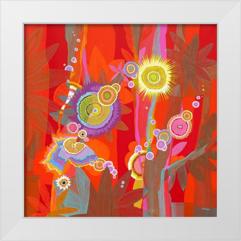 Pop Art II White Modern Wood Framed Art Print by Moune, Pierre