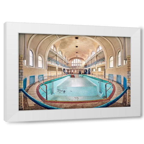 The Grand Pool White Modern Wood Framed Art Print by Haker, Matthias