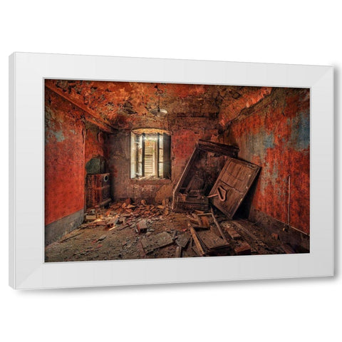 The Red Room White Modern Wood Framed Art Print by Haker, Matthias