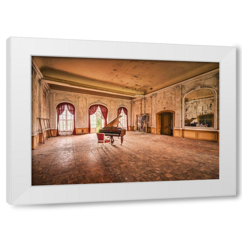 Keep on Dancing White Modern Wood Framed Art Print by Haker, Matthias