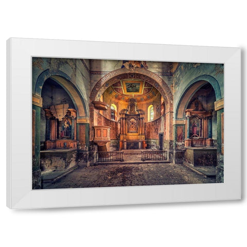 No More Preaching White Modern Wood Framed Art Print by Haker, Matthias