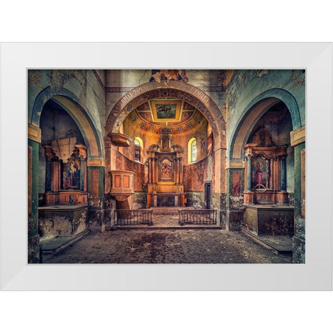 No More Preaching White Modern Wood Framed Art Print by Haker, Matthias