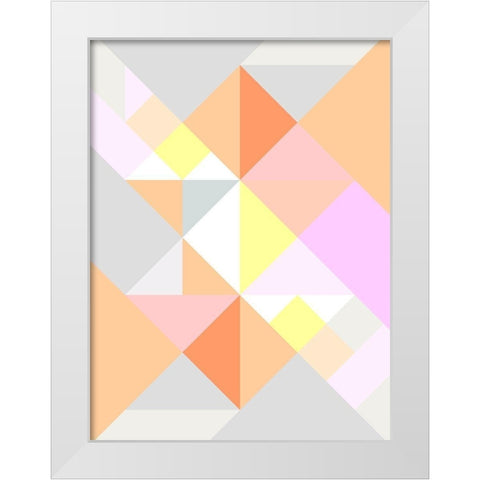 Zartgelb lugt White Modern Wood Framed Art Print by SARA Design