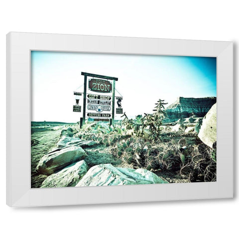 Fort Zion White Modern Wood Framed Art Print by Lichtenwalter, Tom