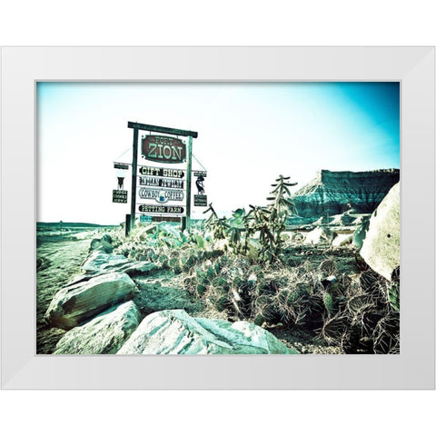 Fort Zion White Modern Wood Framed Art Print by Lichtenwalter, Tom