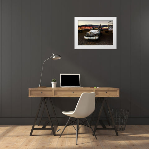 UFO Car White Modern Wood Framed Art Print by Lichtenwalter, Tom