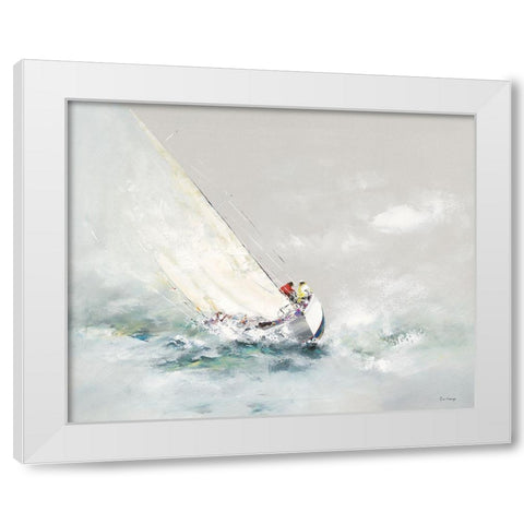 Gros Temps White Modern Wood Framed Art Print by de Courcy, Gerard