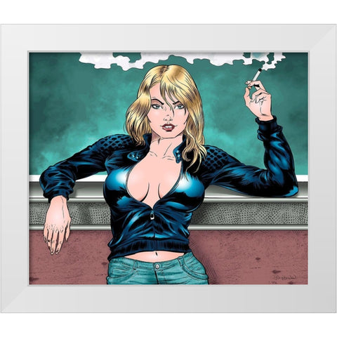 So what? White Modern Wood Framed Art Print by Beaudenon, Thierry