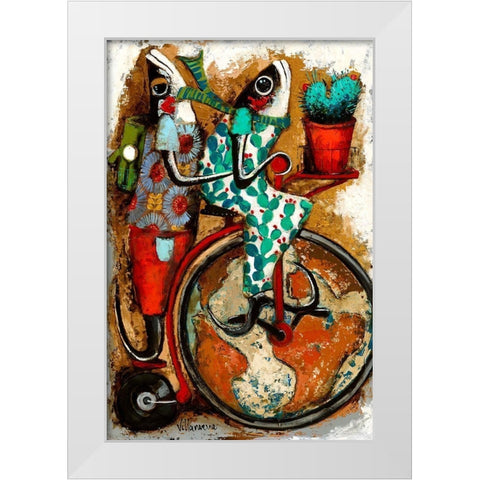 Botanicos White Modern Wood Framed Art Print by Villanueva, Natalia