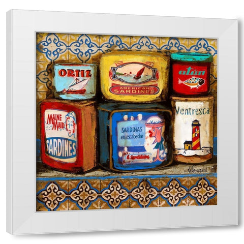 Despensa Marinera White Modern Wood Framed Art Print by Villanueva, Natalia