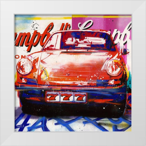 911 Condensed White Modern Wood Framed Art Print by Cornee, Patrick