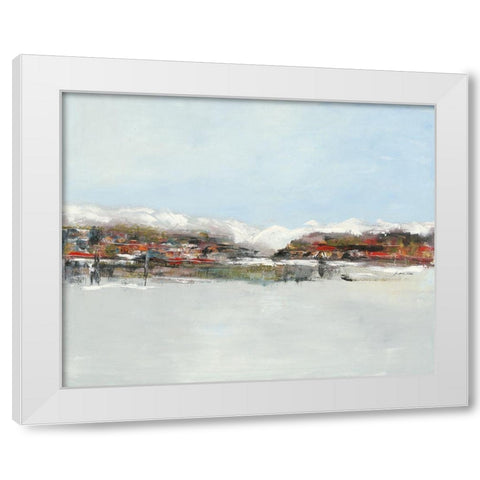 Wintertown White Modern Wood Framed Art Print by Arns-Muller, Monika