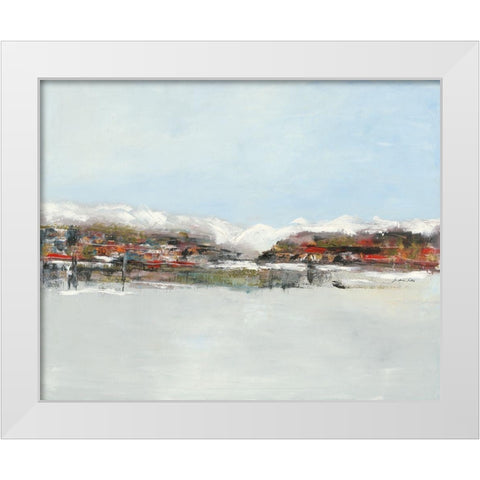 Wintertown White Modern Wood Framed Art Print by Arns-Muller, Monika