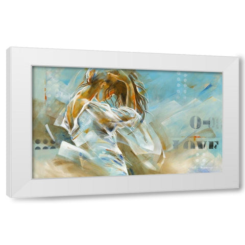 Ocean Breeze II White Modern Wood Framed Art Print by Meijering, Kitty