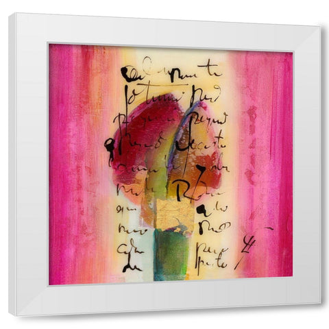 Amor White Modern Wood Framed Art Print by Leys, Gemma