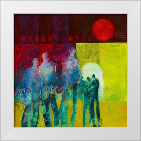 Markers White Modern Wood Framed Art Print by van Ginkel, Marjolijn