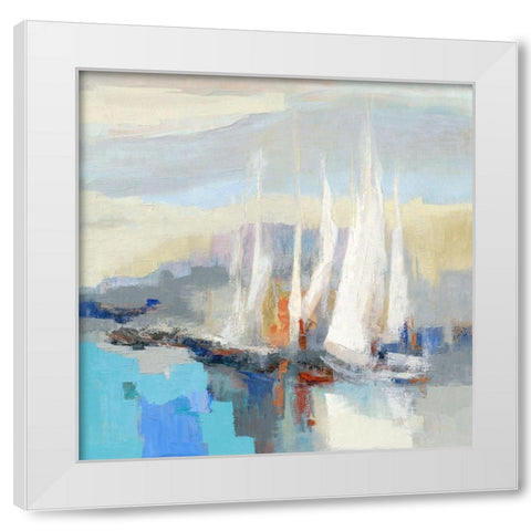 Voiles blanches II White Modern Wood Framed Art Print by Parise, Chantal