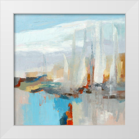 Voiles blanches III White Modern Wood Framed Art Print by Parise, Chantal