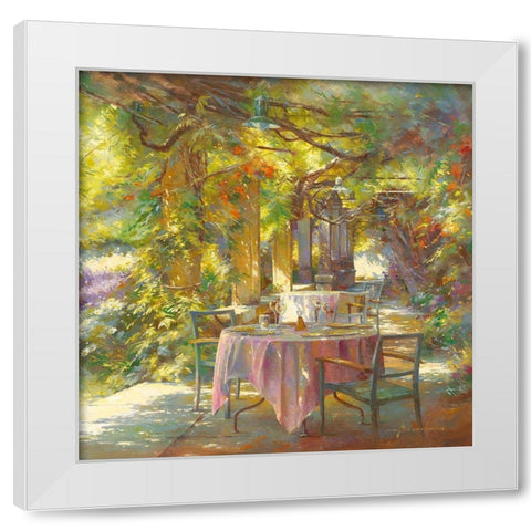 Instant benit White Modern Wood Framed Art Print by Messely, Johan