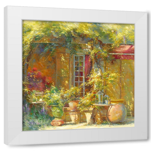 Lumiere d ete White Modern Wood Framed Art Print by Messely, Johan