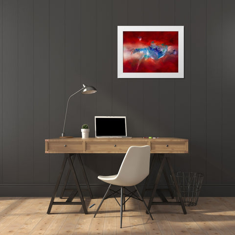 Heartbreaker White Modern Wood Framed Art Print by ARVEE