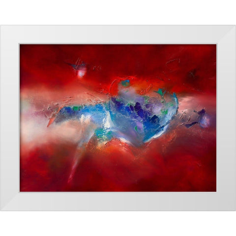 Heartbreaker White Modern Wood Framed Art Print by ARVEE