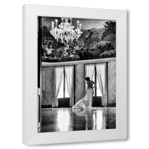 Elegance White Modern Wood Framed Art Print by Milillo, Marco