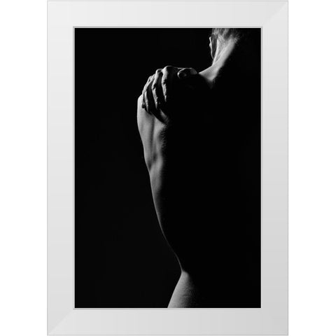 Black and White Shadows White Modern Wood Framed Art Print by Milillo, Marco