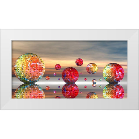 MetroMetal White Modern Wood Framed Art Print by Hillert, Peter