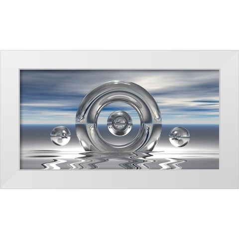 SilverRing White Modern Wood Framed Art Print by Hillert, Peter