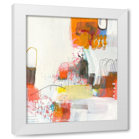 Weite Kreise White Modern Wood Framed Art Print by Schafer, Jenny