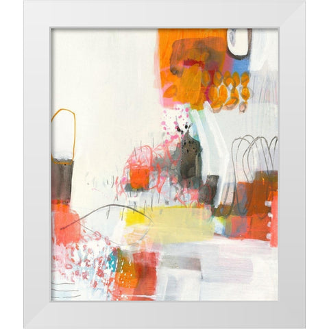 Weite Kreise White Modern Wood Framed Art Print by Schafer, Jenny