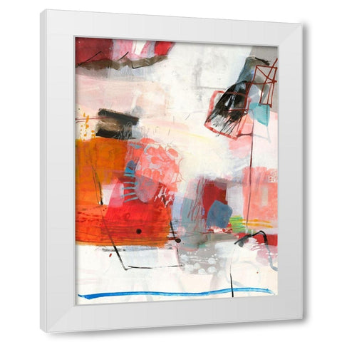 Komplex White Modern Wood Framed Art Print by Schafer, Jenny