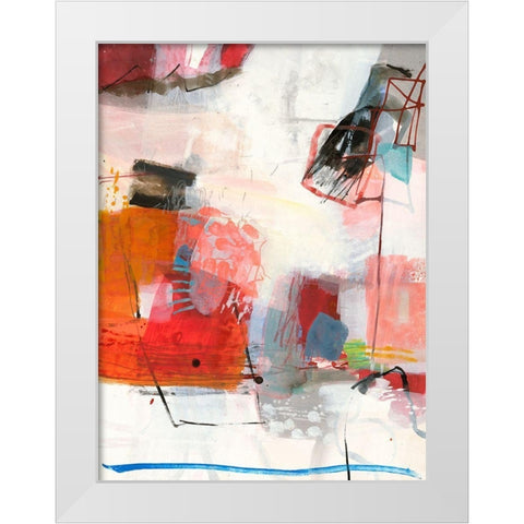 Komplex White Modern Wood Framed Art Print by Schafer, Jenny