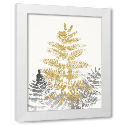 Blattgold II White Modern Wood Framed Art Print by SARA Design