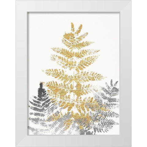Blattgold II White Modern Wood Framed Art Print by SARA Design