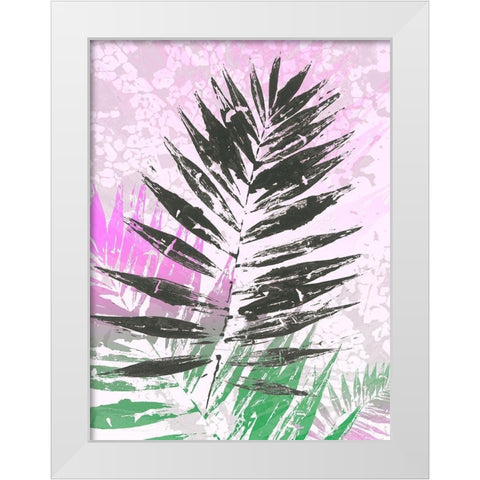 Leaf Study rose II White Modern Wood Framed Art Print by SARA Design