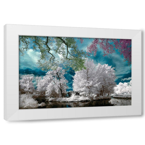 Cayac,Gradignan - Infrared Photography  White Modern Wood Framed Art Print by Gee, Tonee