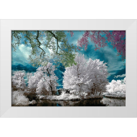 Cayac,Gradignan - Infrared Photography  White Modern Wood Framed Art Print by Gee, Tonee