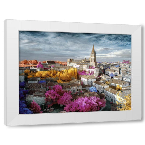 Surreal Vision of Saint-Emilion - Infrared Photography  White Modern Wood Framed Art Print by Gee, Tonee