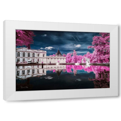 Gradignan s City Hall-France - Infrared Photography  White Modern Wood Framed Art Print by Gee, Tonee