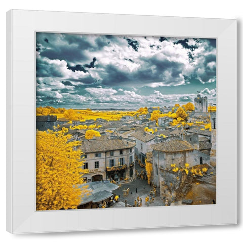 Village of Saint-Emilion - Infrared and UV Photography  White Modern Wood Framed Art Print by Gee, Tonee