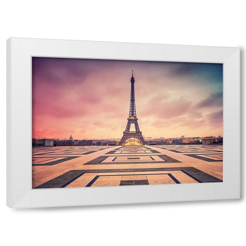 Awakening Paris White Modern Wood Framed Art Print by Haker, Matthias