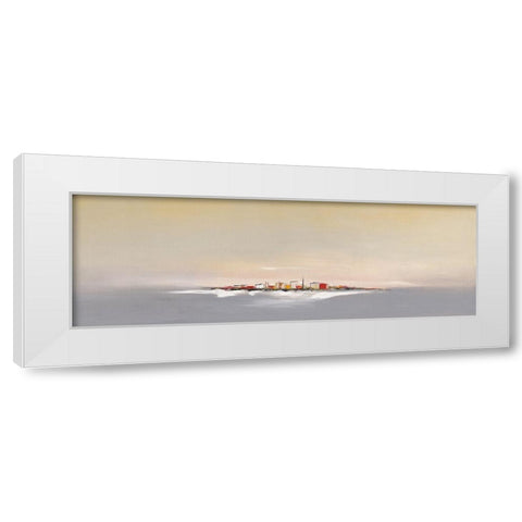 Brandung White Modern Wood Framed Art Print by Arns-Muller, Monika