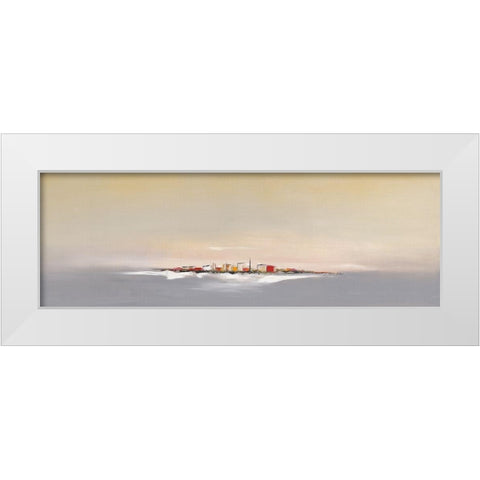 Brandung White Modern Wood Framed Art Print by Arns-Muller, Monika