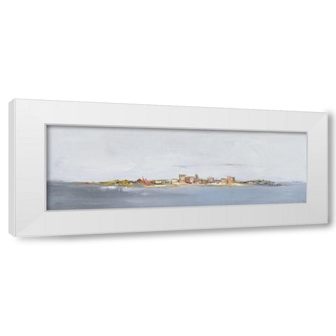 Die Insel White Modern Wood Framed Art Print by Arns-Muller, Monika
