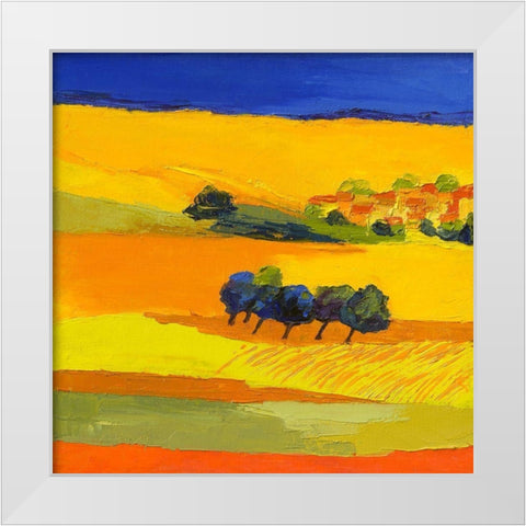 Reflets dete White Modern Wood Framed Art Print by Mauviel, Laurence