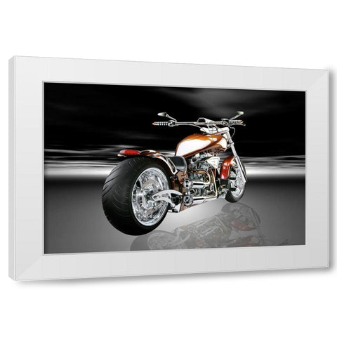 Sprattin one White Modern Wood Framed Art Print by Hillert, Peter